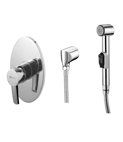 LM3219C Атлантисс Смеситель с гигиеническим душем встраиваемый хром (к/к 6)