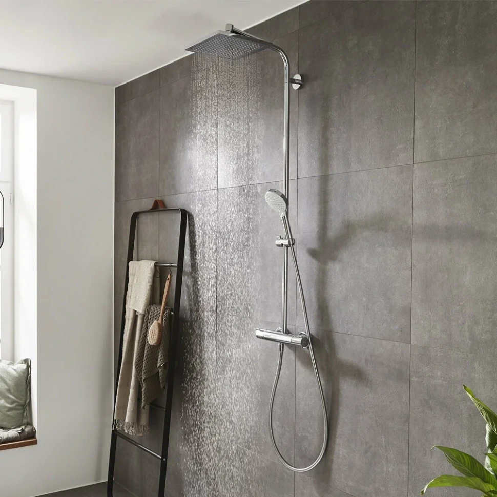 Душевая система с термостатом для душа, хром Hansgrohe Crometta 240 Showerpipe 27271000