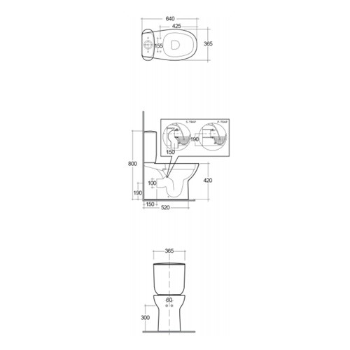 Унитаз напольный Rak Ceramics Morning MORWC1146AWHA