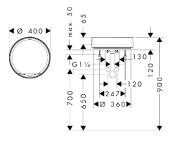 Раковина накладная 40, белая Hansgrohe Xuniva Evo S 60323450