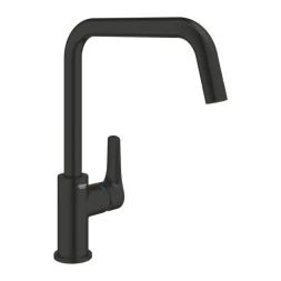 Смеситель для кухни, U-образный высокий излив, черный Grohe Eurosmart 305672430