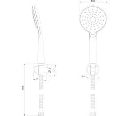 BRAVAT ECO D2122CP-ENG Комплект аксессуаров для смесителя цвет белый