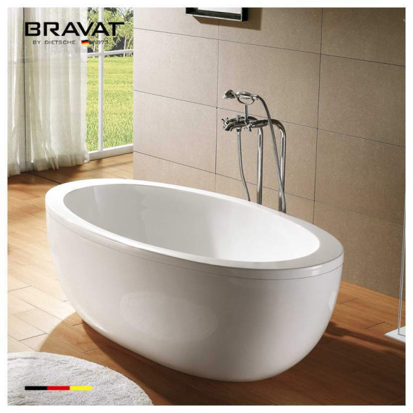 ОТДЕЛЬНО СТОЯЩИЙ СМЕСИТЕЛЬ ДЛЯ ВАННЫ BRAVAT SAMMER RAIN F677111C-B