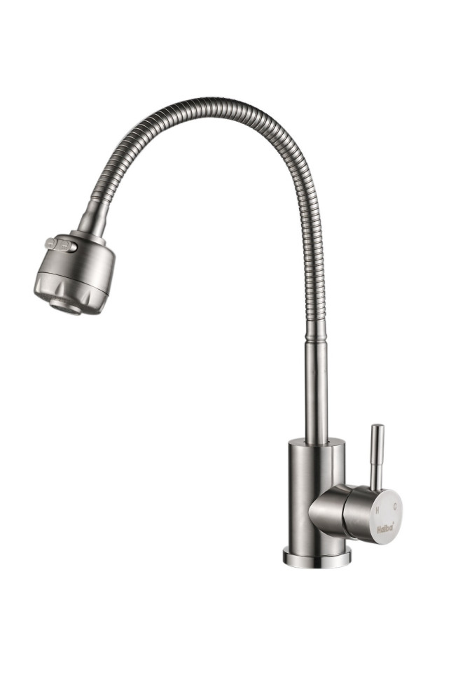 Смеситель для кухни с гибким изливом HAIBA HB73304 хром