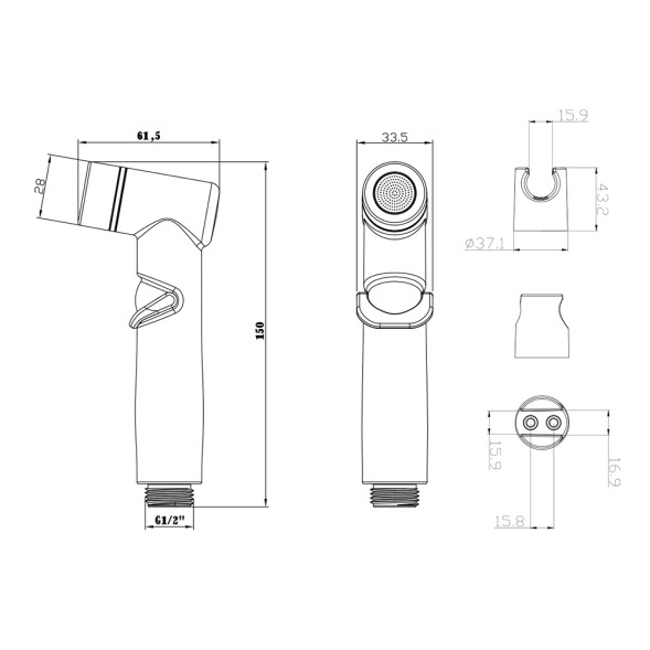 LM8088C Аксессуары Комплект для биде, хром, блистер