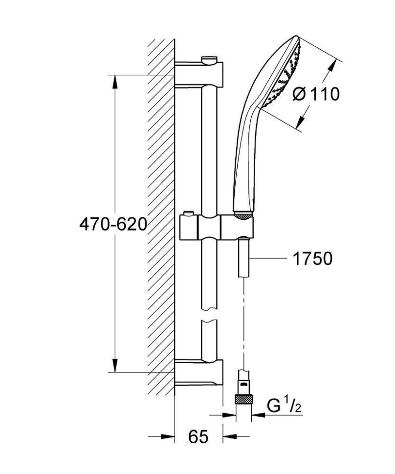 Душевой гарнитур GROHE Vitalio Joy 110 Mono 27322000