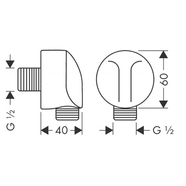 Подключение для душевого шланга, черный Hansgrohe FixFit E 27454670