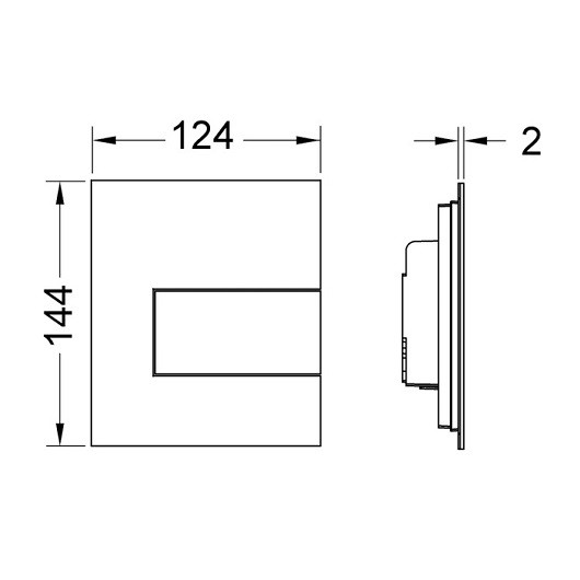 9242810 ТЕСЕ square Urinal, нержавеющая сталь, сатин
