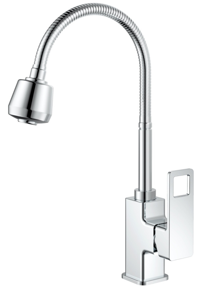 Смеситель для кухни с гибким изливом HAIBA HB73615 хром