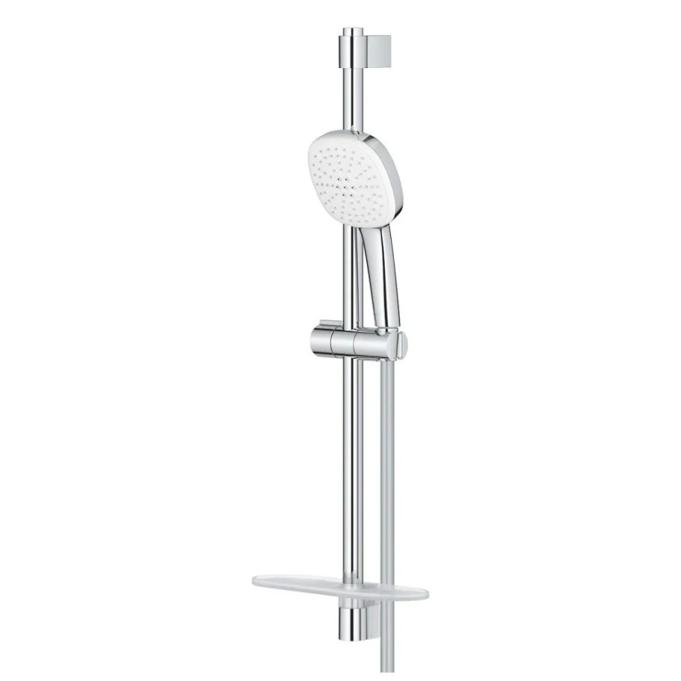 Душевой гарнитур 600, с полочкой, 2 вида струи, хром Grohe Tempesta Cube 110 26907003