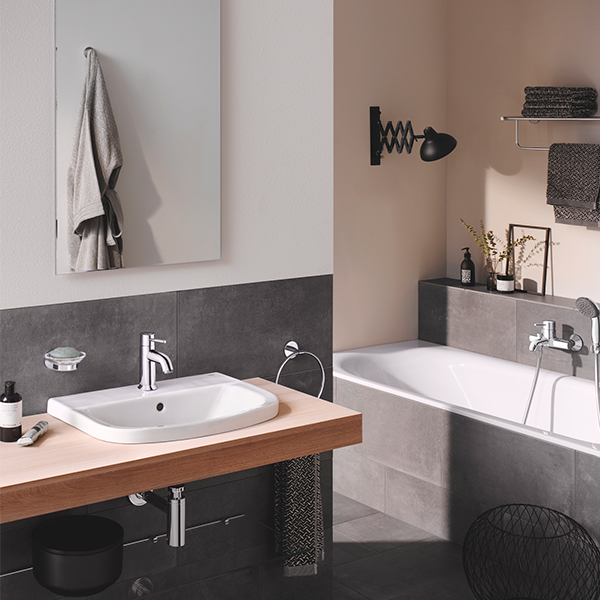 Раковина накладная 55, с переливом, альпин-белый, Grohe Bau Ceramic 39422000