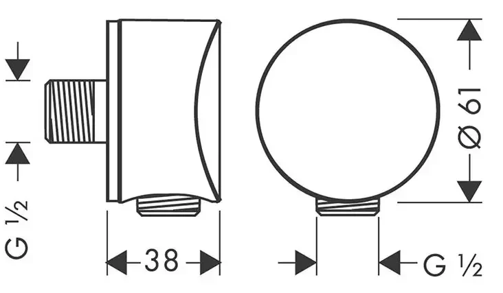 Подключение для душевого шланга, белый Hansgrohe FixFit 26453700