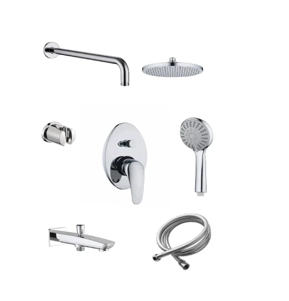 Душевая система со смесителем для ванны, встраиваемая, хром ESKO Set_7in1