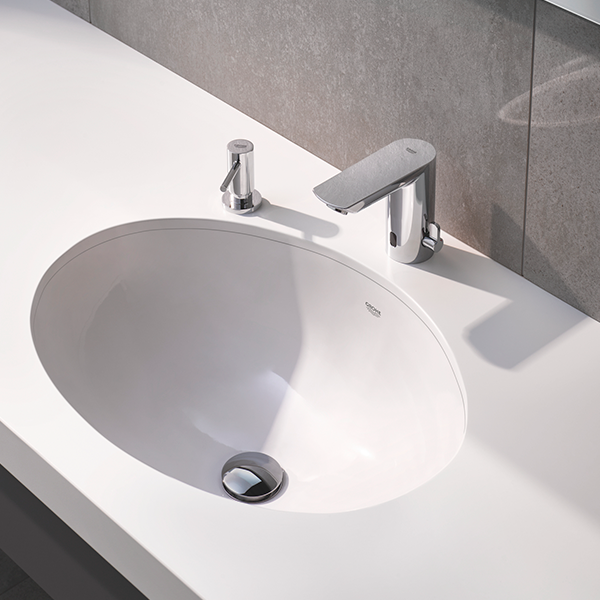 Раковина встраиваемая снизу Grohe bau ceramic 55 с переливом (560 x 420)