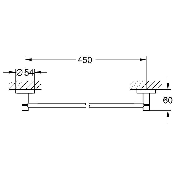Держатель полотенца широкий Grohe Essentials 40688001