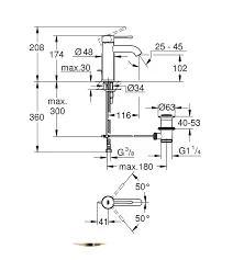 Смеситель для раковины, размер s, холодный рассвет матовый grohe essence 24171gn1