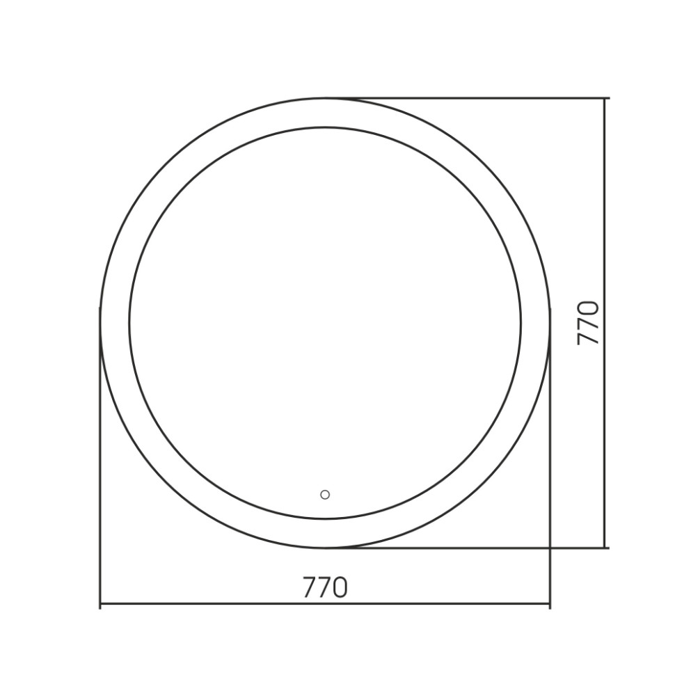 Зеркало ABBER Mond AG6202SL-0.77 с подсветкой, сенсорный выключатель, диммер