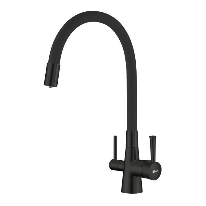LM3075BL COMFORT Смес-ль для кух, с гибким изливом, с подключением к фильтру питьевой воды, черный