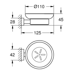 Мыльница, стекло Grohe Essentials 40368001
