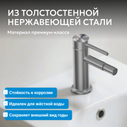 Смеситель ABBER Wasser Kreis 316 AF8124BGG для биде, брашированная оружейная сталь