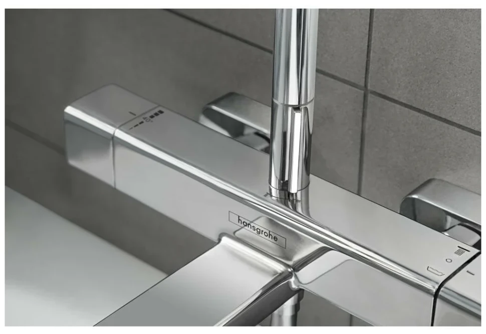 Душевая система с термостатом для ванны, хром Hansgrohe Croma E Showerpipe 280 27687000