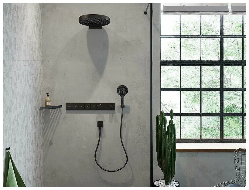 Держатель ручного душа, черный Hansgrohe Porter E 28387670