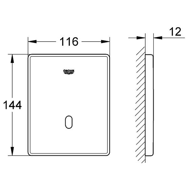 Grohe смывное устройство 37321SD1, нержавеющая сталь