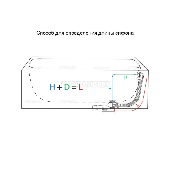 Сифон для ванны 80, автомат, комплект, хром Alcaplast A51CRM-80