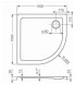 Полукруглый душевой поддон Roltechnik FLAT ROUND 100 из 100% акрила