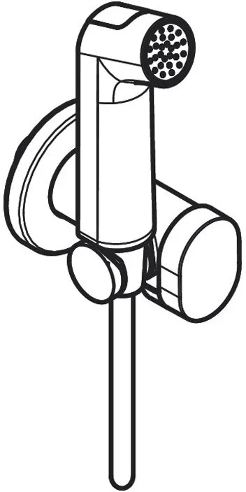 Гигиенический душ с держателем и шлангом 1250, черный Hansgrohe 29230670