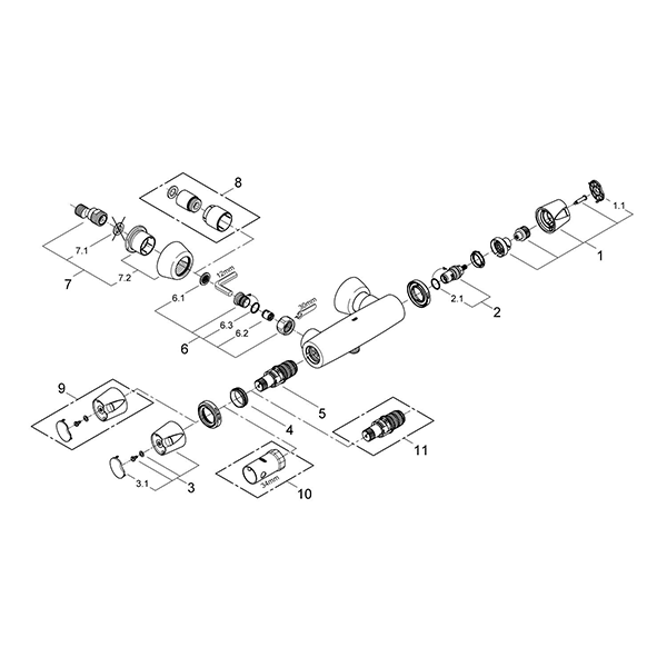 Термостат для душа, хром Grohe Grohtherm 3000 34179000