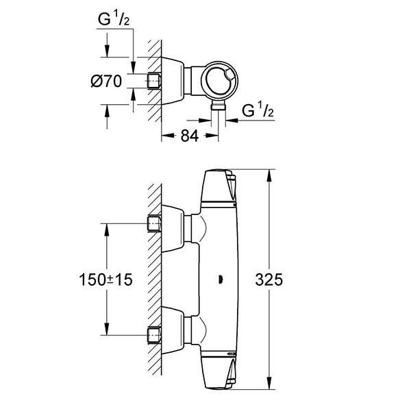 Термостат для душа, хром Grohe Grohtherm 3000 34179000
