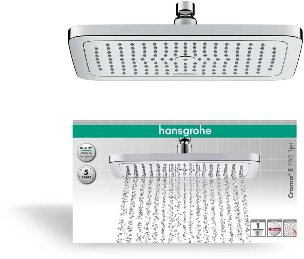 Душевая система с термостатом для душа, хром Hansgrohe Croma E Showerpipe 280 27630000