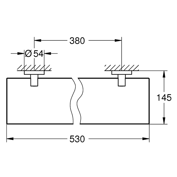Полочка стеклянная Grohe essentials 40799001