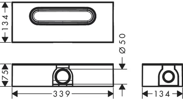 Скрытая монтажная часть для трапа Hansgrohe uBox Universal 01001180