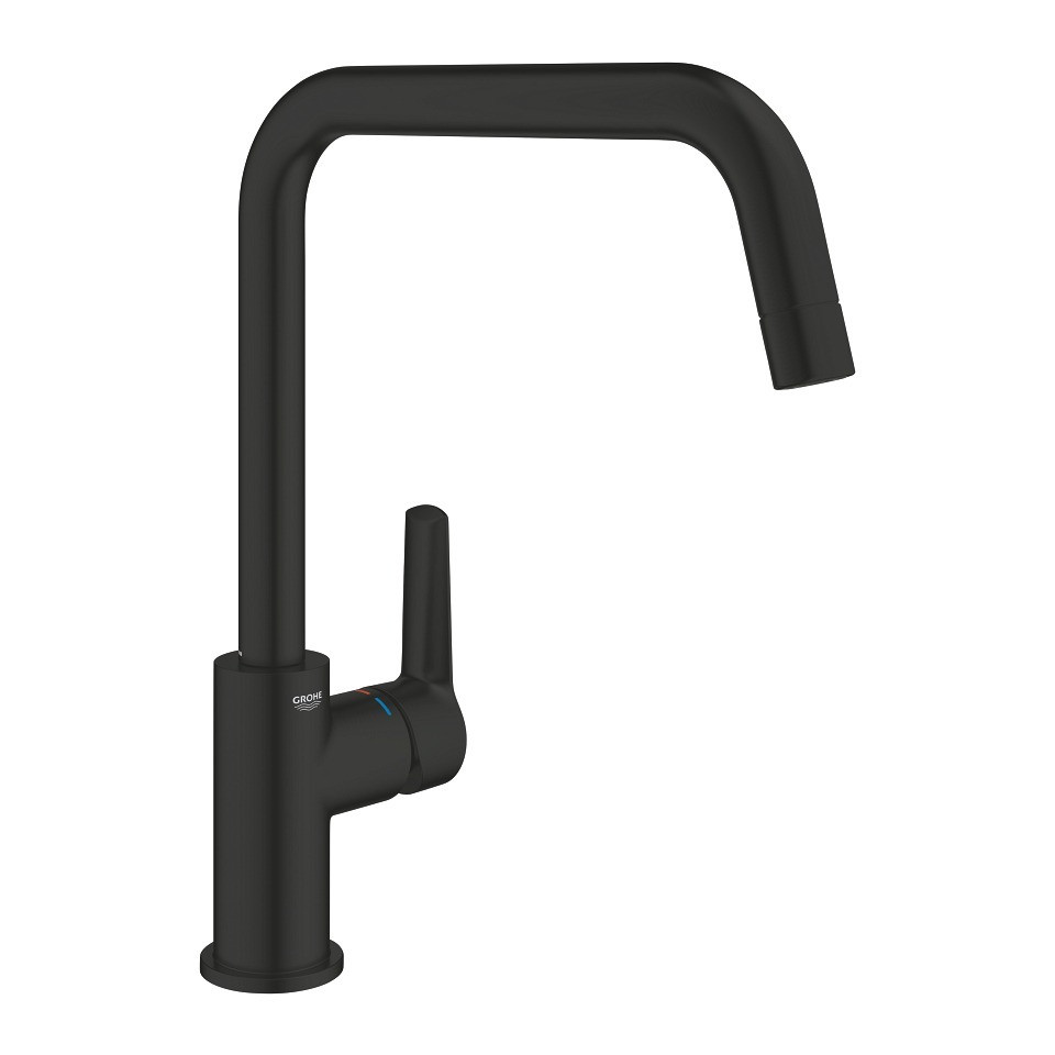 Сместель для мойки GROHE Start однорычажный, DN 15, черный матовый (304702430)