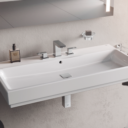 Мыльница с держателем, стеклянная, хром Grohe Essentials Cube 40754001