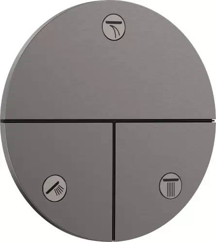 Переключатель потоков, шлиф.черный хром Hansgrohe ShowerSelect Comfort S 15558340