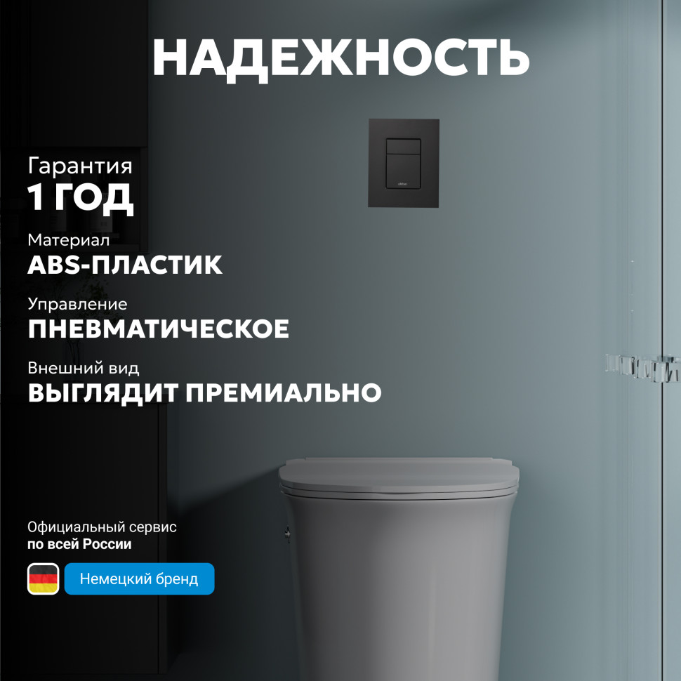 Кнопка смыва ABBER AC0123NG пневматическая, оружейная сталь