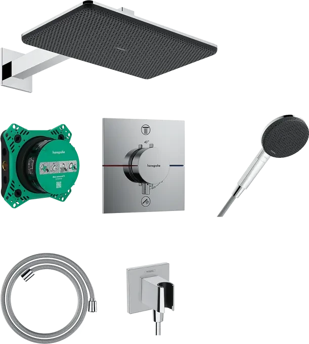 Душевая система с термостатом для душа, встраиваемая, хром Hansgrohe Raindance Alive Q 24620000
