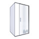 Душевое ограждение IVA E6SB128C 1200×800×2000 открывание дверей раздвижное (без поддона), стекло прозрачное, толщина стекла 6 мм, черный профиль