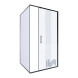 Душевое ограждение IVA E6SB128C 1200×800×2000 открывание дверей раздвижное (без поддона), стекло прозрачное, толщина стекла 6 мм, черный профиль