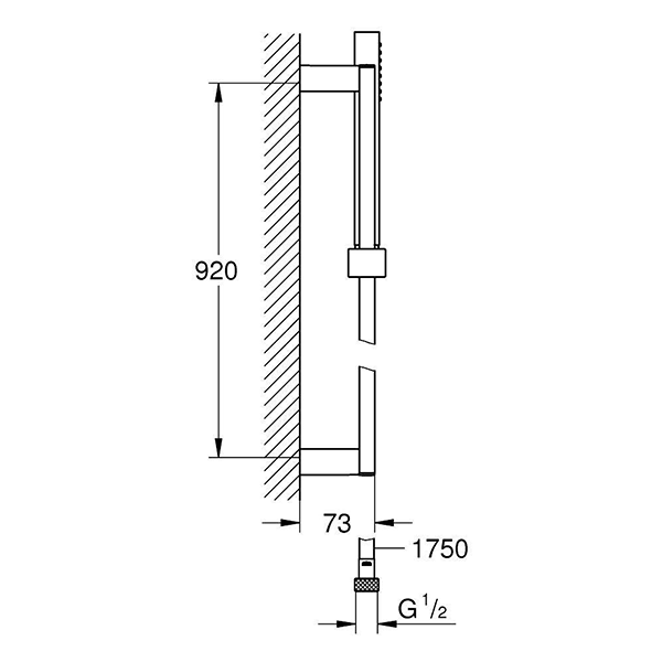 Душевой гарнитур 900, хром Grohe Euphoria Cube+Stick 27890000
