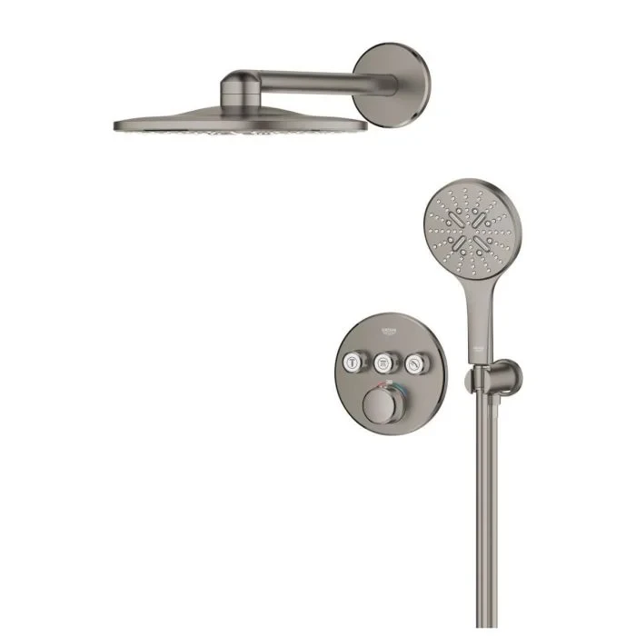 Душевая система встраиваемая, темный графит глянцевый Grohe Grohtherm SmartControl 310 34863AL0