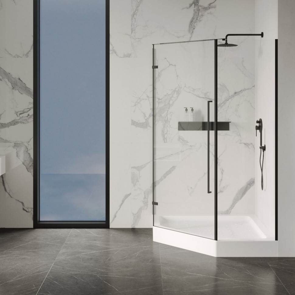 Душевой поддон ABBER AD3B080 80х80 трапеция, акриловый, белый