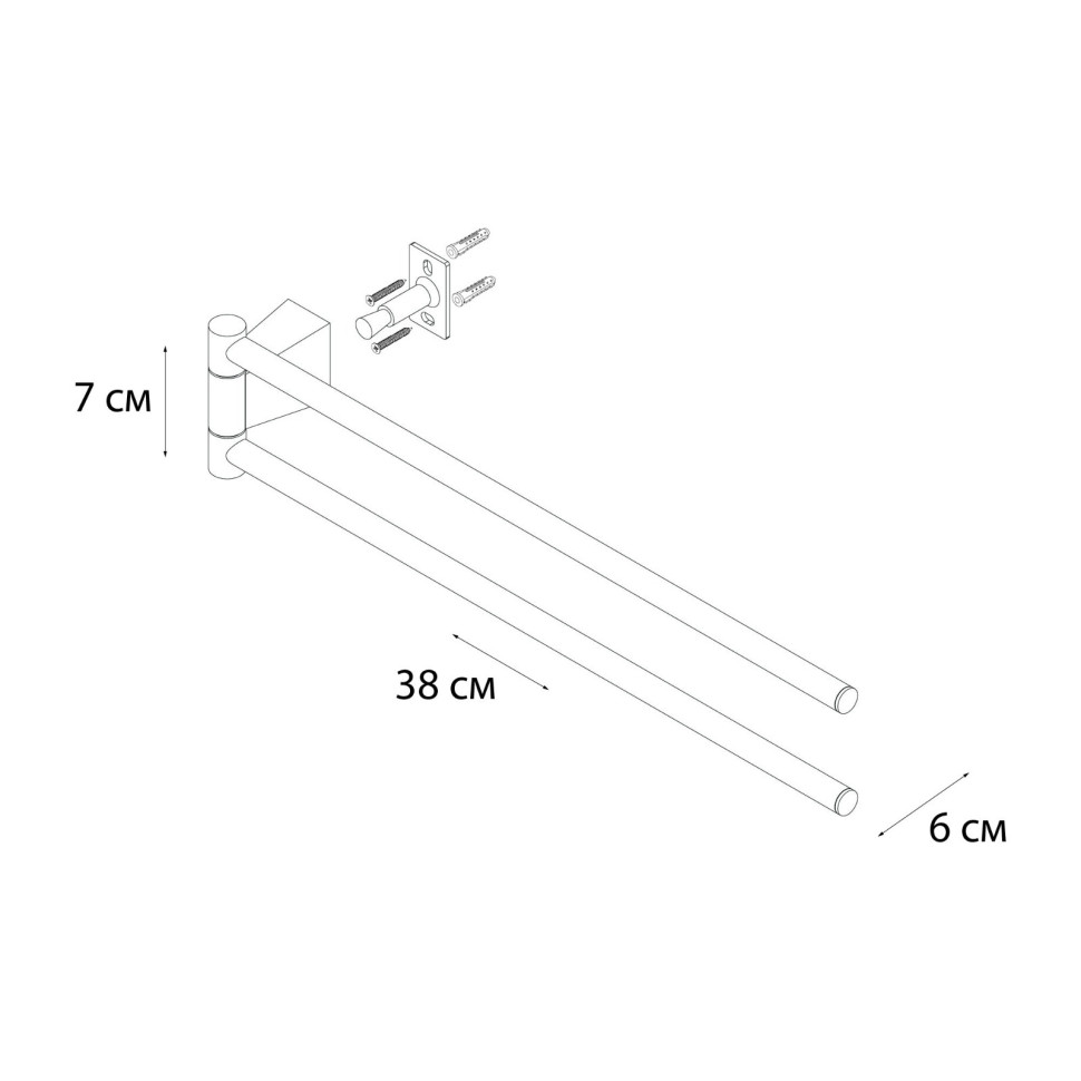 Полотенцедержатель рога 2-ой Fixsen Trend Graphite, FX-98002А