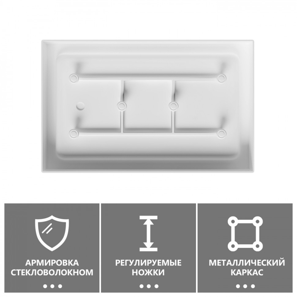 Душевой поддон ABBER AD3C117 110х70 прямоугольный, акриловый, белый