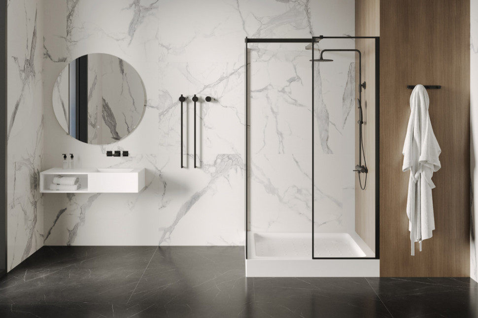 Душевой поддон ABBER AD3D100 100х100 квадратный, акриловый, белый