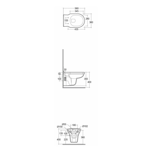 Унитаз подвесной Rak Ceramics Washington WT18AWHA