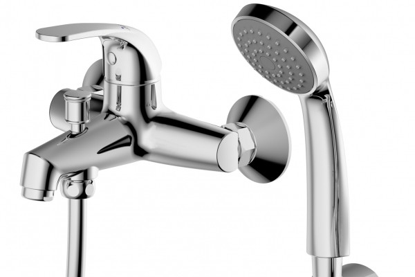 F6135188CP-B-RUS BRAVAT FIT Смеситель для ванны с коротким изливом (к/к 4)